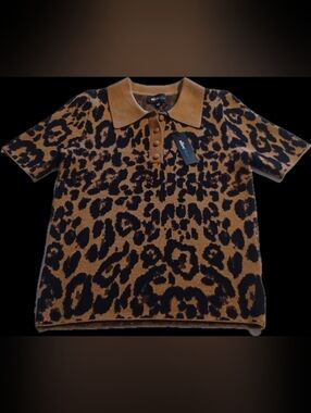 Alice Blue Leopard Polo in Brown and Black